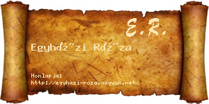 Egyházi Róza névjegykártya
